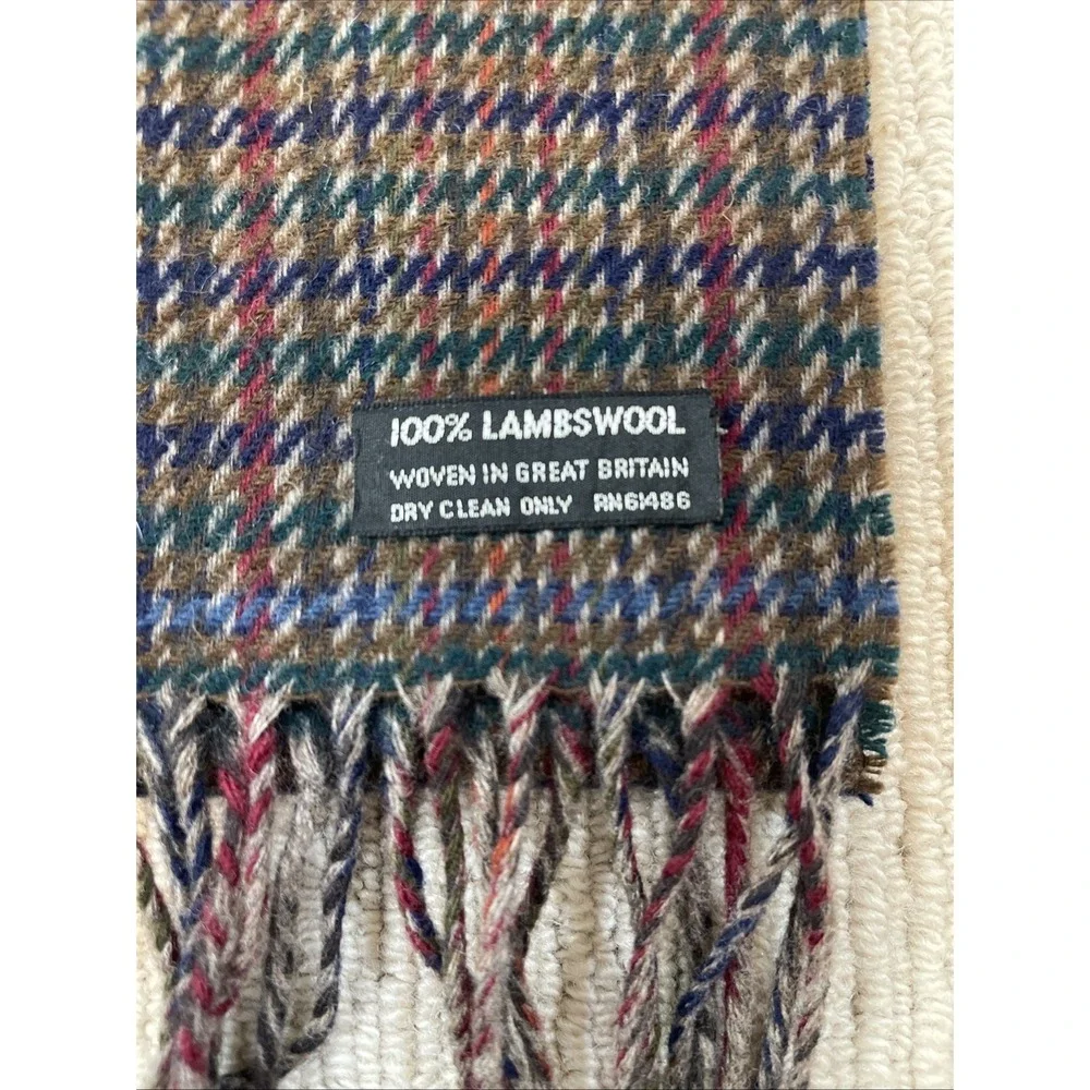 100% Lambswool Woven in Great Britain Scarf  11x54